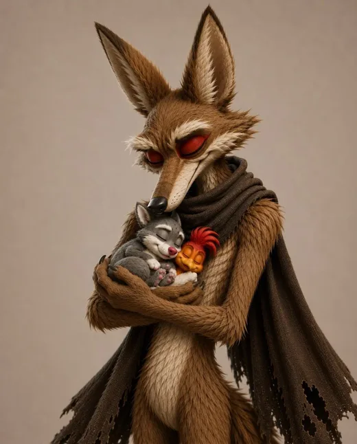 Illustration from “Single Dad Coyote AU”